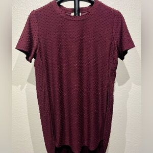 Wilfred Maroon Jacquard Knit Tunic Top - Size S (Women’s)